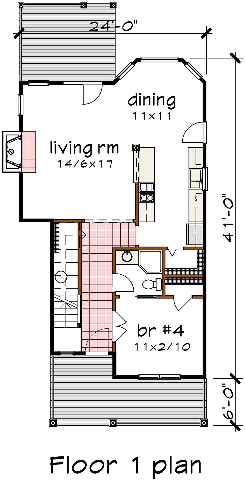 Colonial Southern Level One of Plan 75502