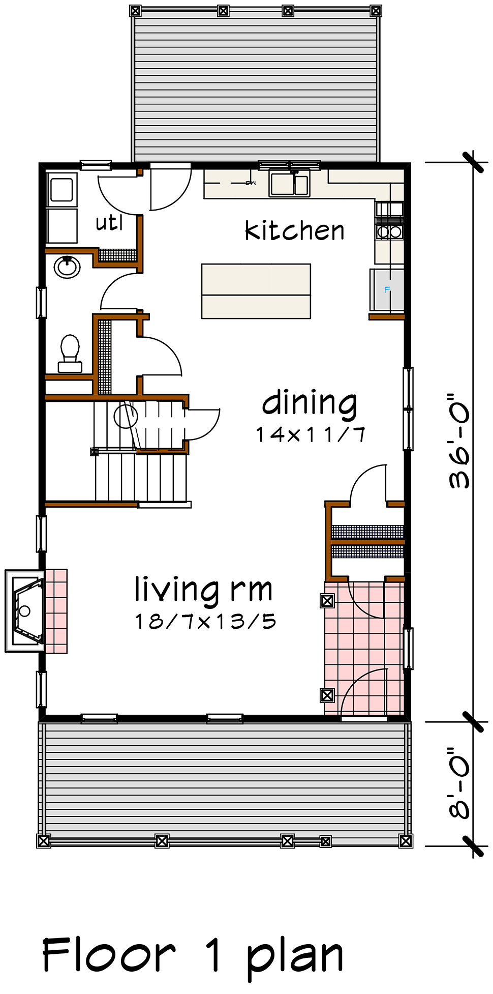 Colonial Southern Level One of Plan 75504