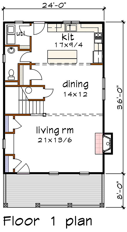 House Plan 75505 First Level Plan