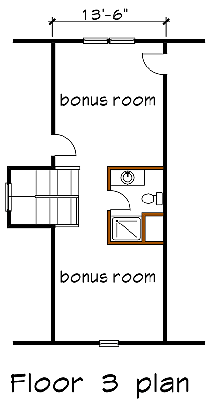 House Plan 75505 Third Level Plan