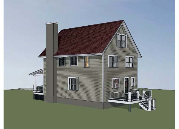 Colonial, Cottage, Southern Plan with 1667 Sq. Ft., 3 Bedrooms, 3 Bathrooms Picture 2