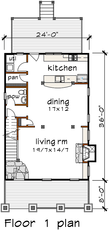 House Plan 75507 First Level Plan