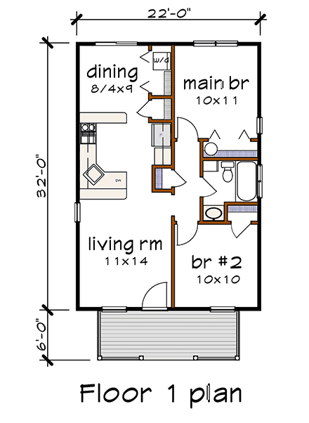 House Plan 75512 First Level Plan