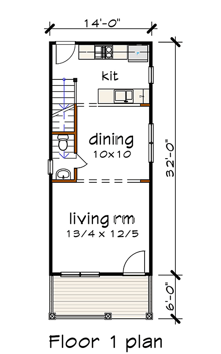 House Plan 75513 First Level Plan