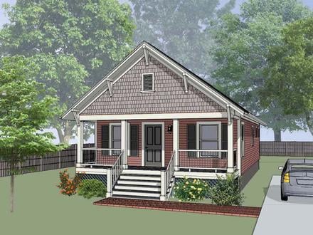 Bungalow Elevation of Plan 75516