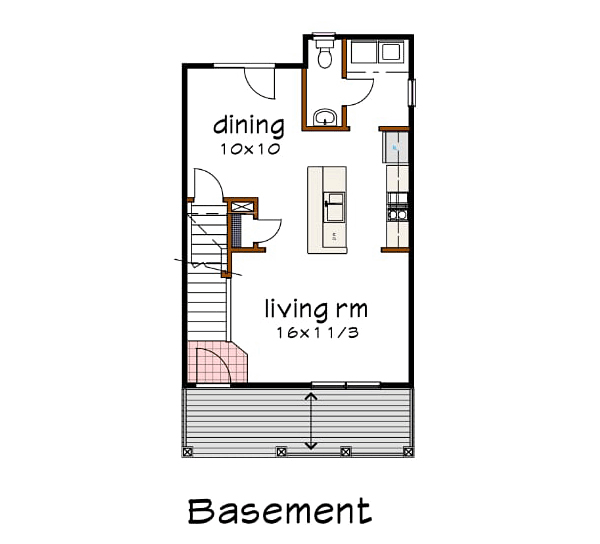 Colonial Country Southern Lower Level of Plan 75519