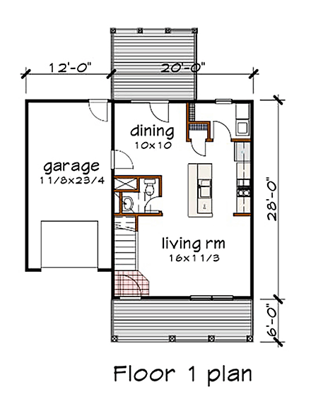 House Plan 75520 First Level Plan