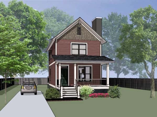 Colonial, Southern Plan with 1042 Sq. Ft., 2 Bedrooms, 3 Bathrooms Elevation