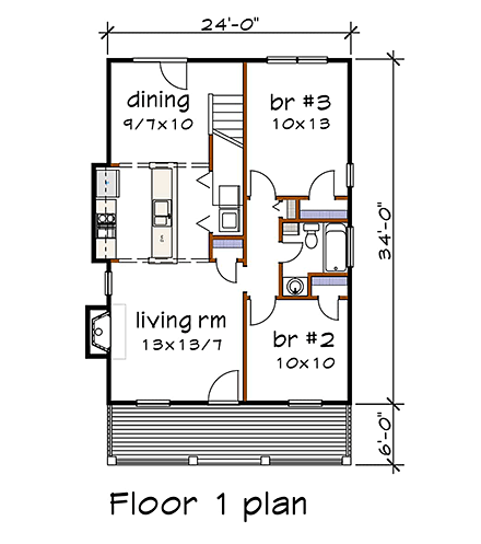 House Plan 75526 First Level Plan