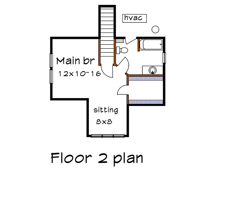 Bungalow Cottage Level Two of Plan 75526