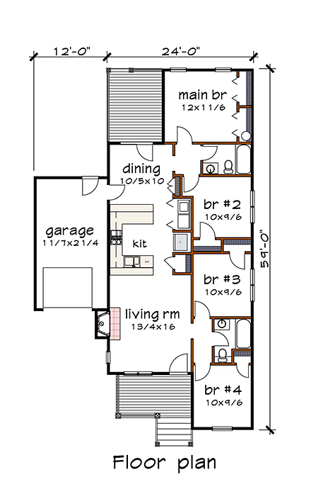 House Plan 75529 First Level Plan