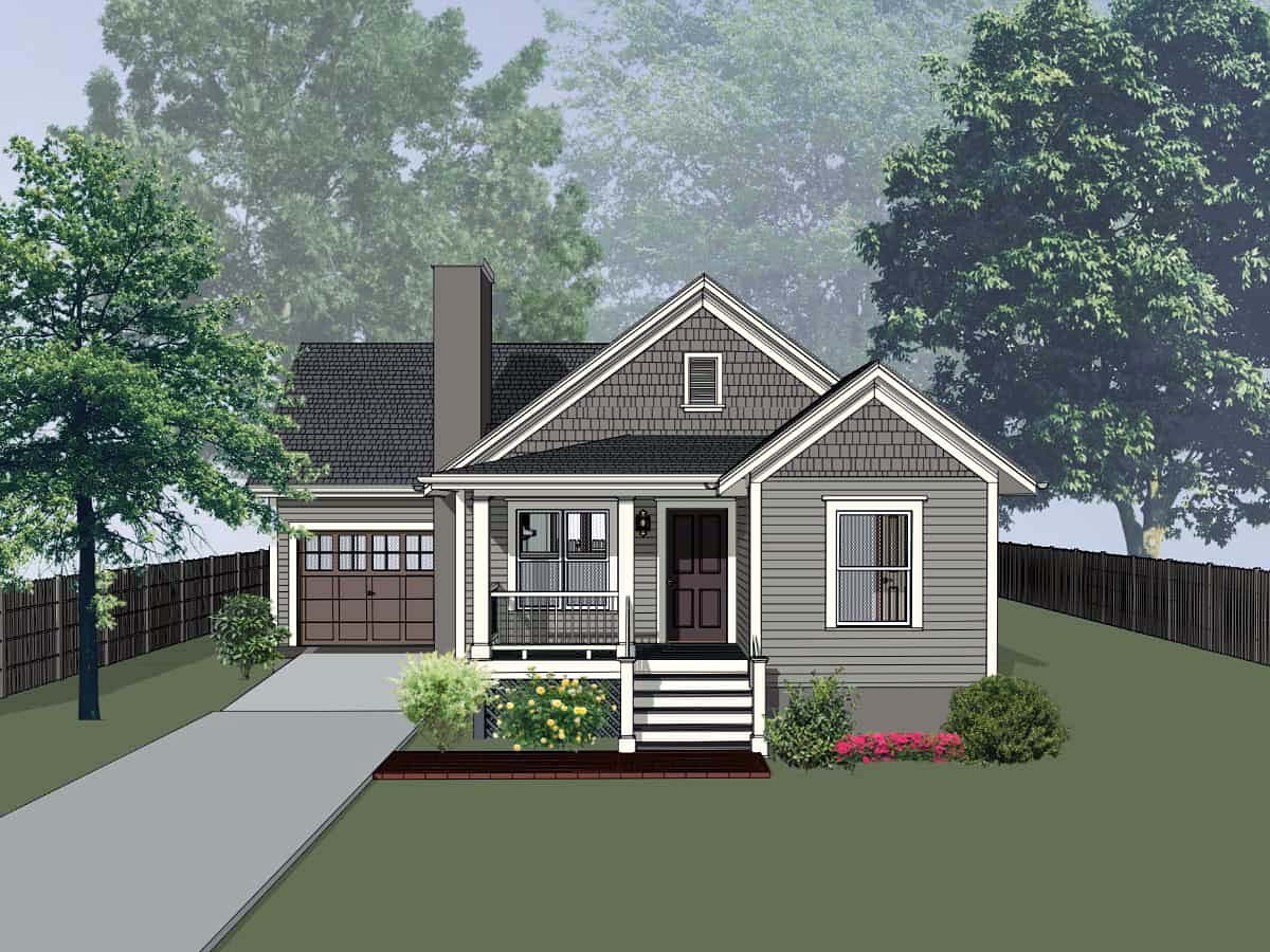 Cottage Style House Plan 75529 With 4 Bed 2 Bath 1 Car Garage