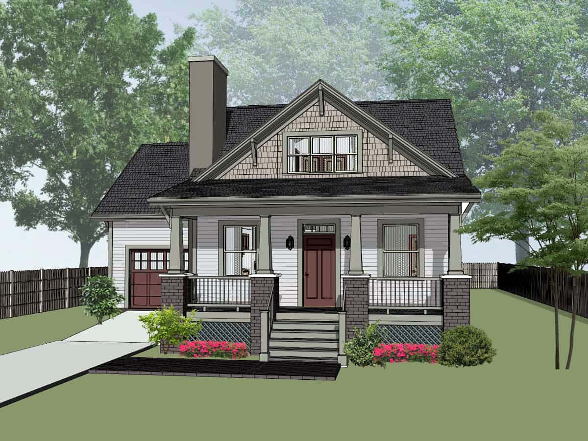 Cottage Style House Plan 75536 With 1232 Sq Ft 3 Bed 2 Bath