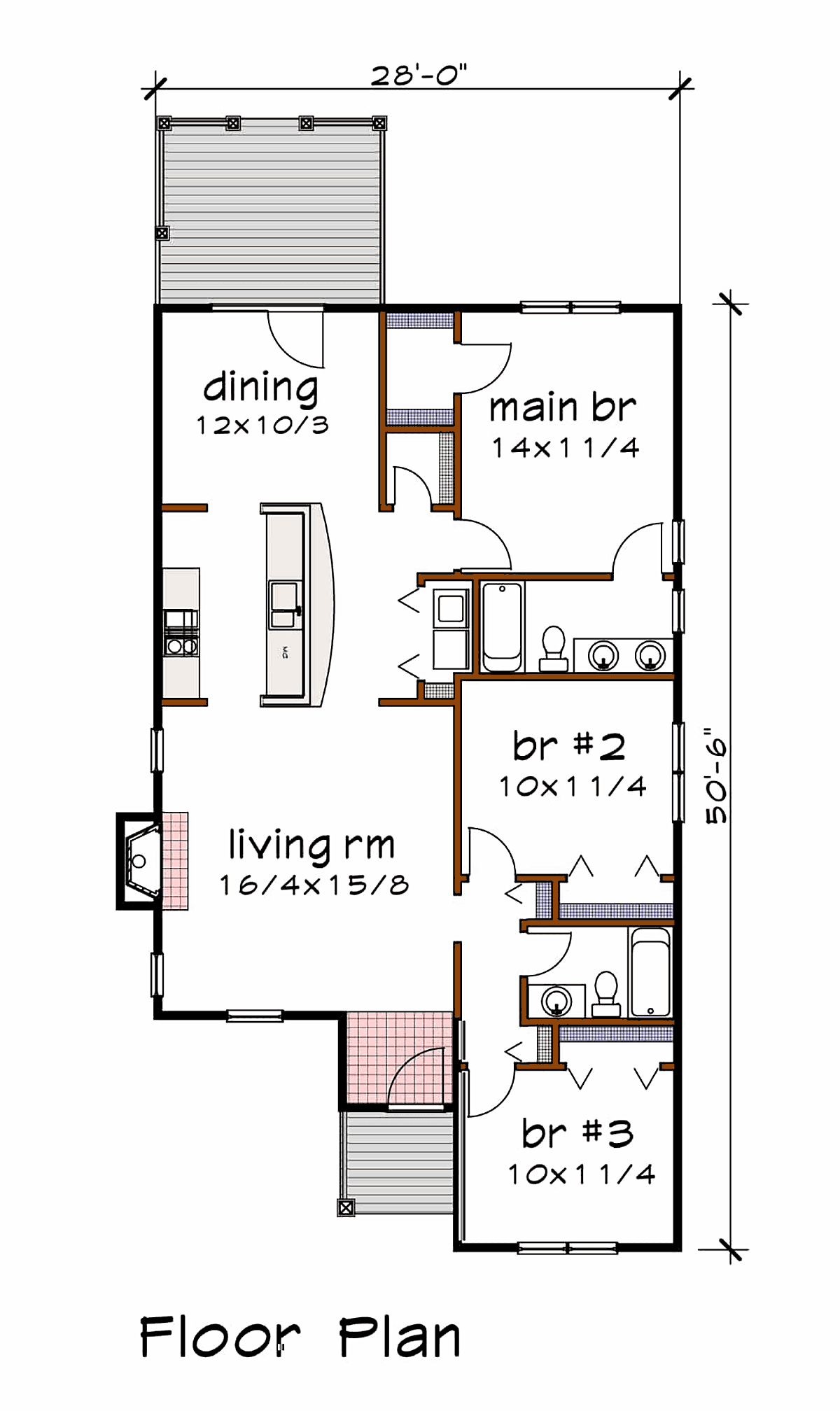 Bungalow Cottage Level One of Plan 75538