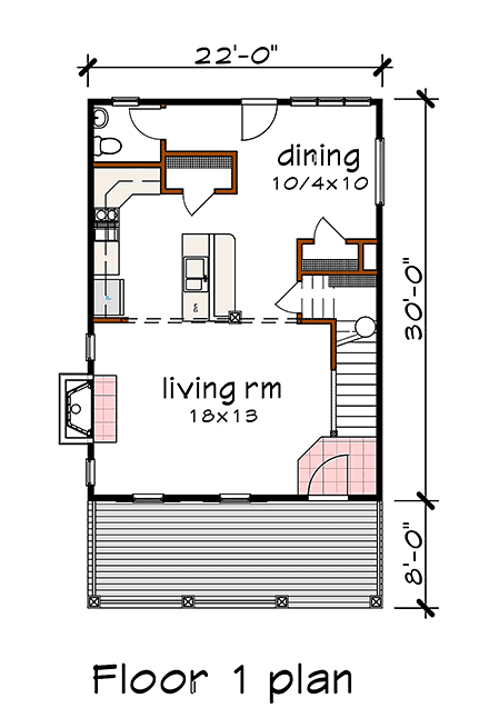 House Plan 75540 First Level Plan