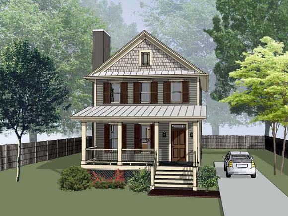 Colonial, Southern House Plan 75540 with 3 Beds, 3 Baths Elevation