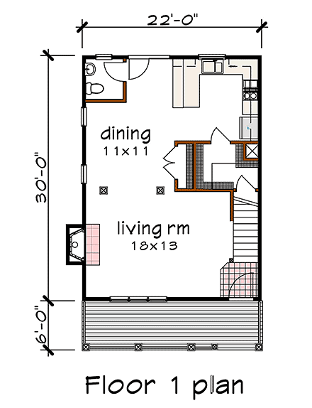 House Plan 75541 First Level Plan