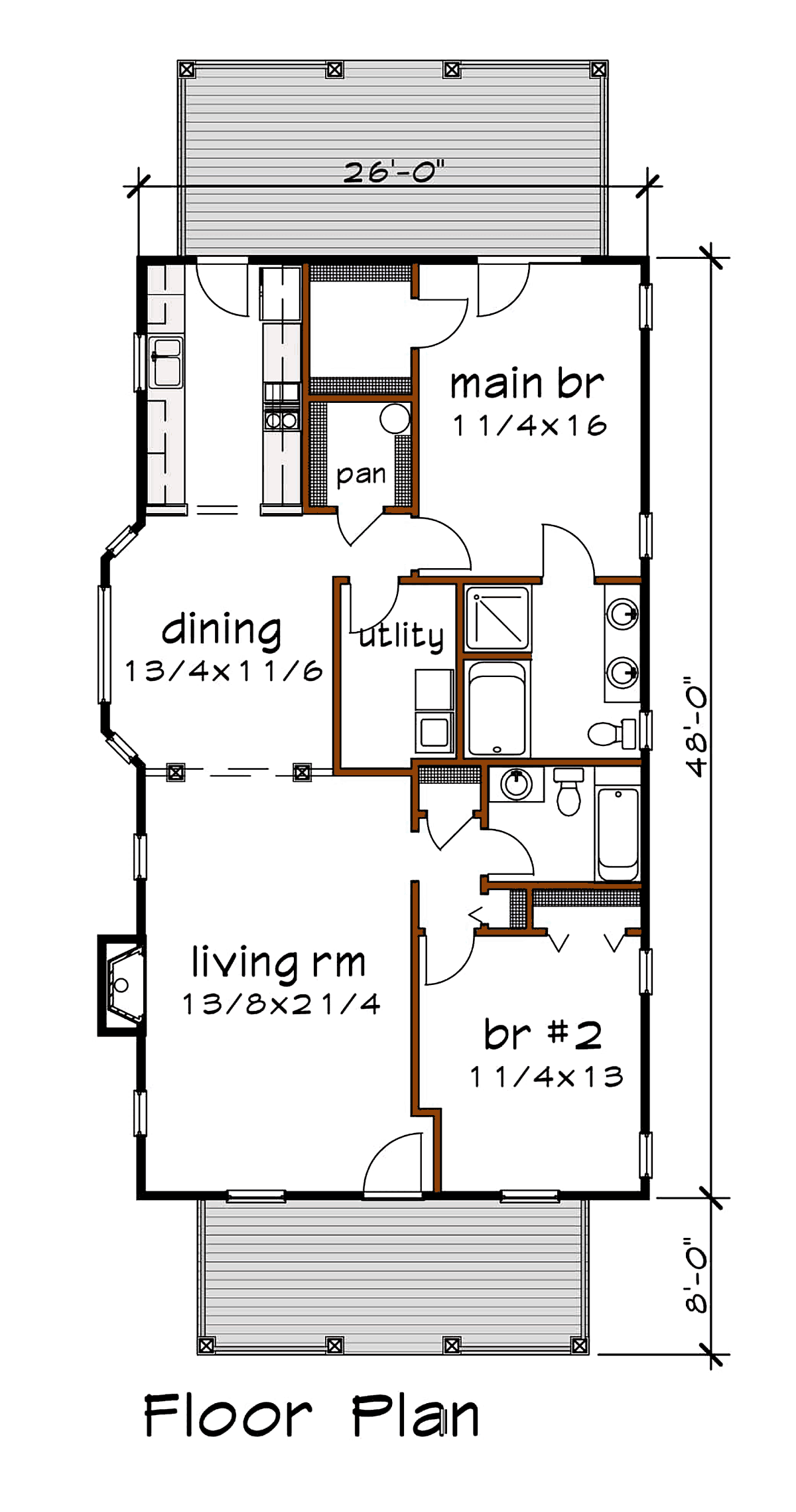 Bungalow Cottage Level One of Plan 75542