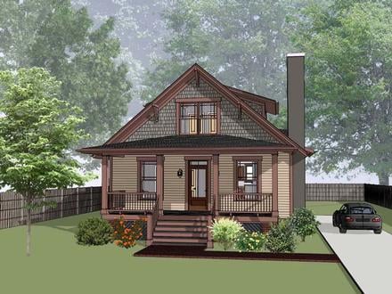 Bungalow Elevation of Plan 75545