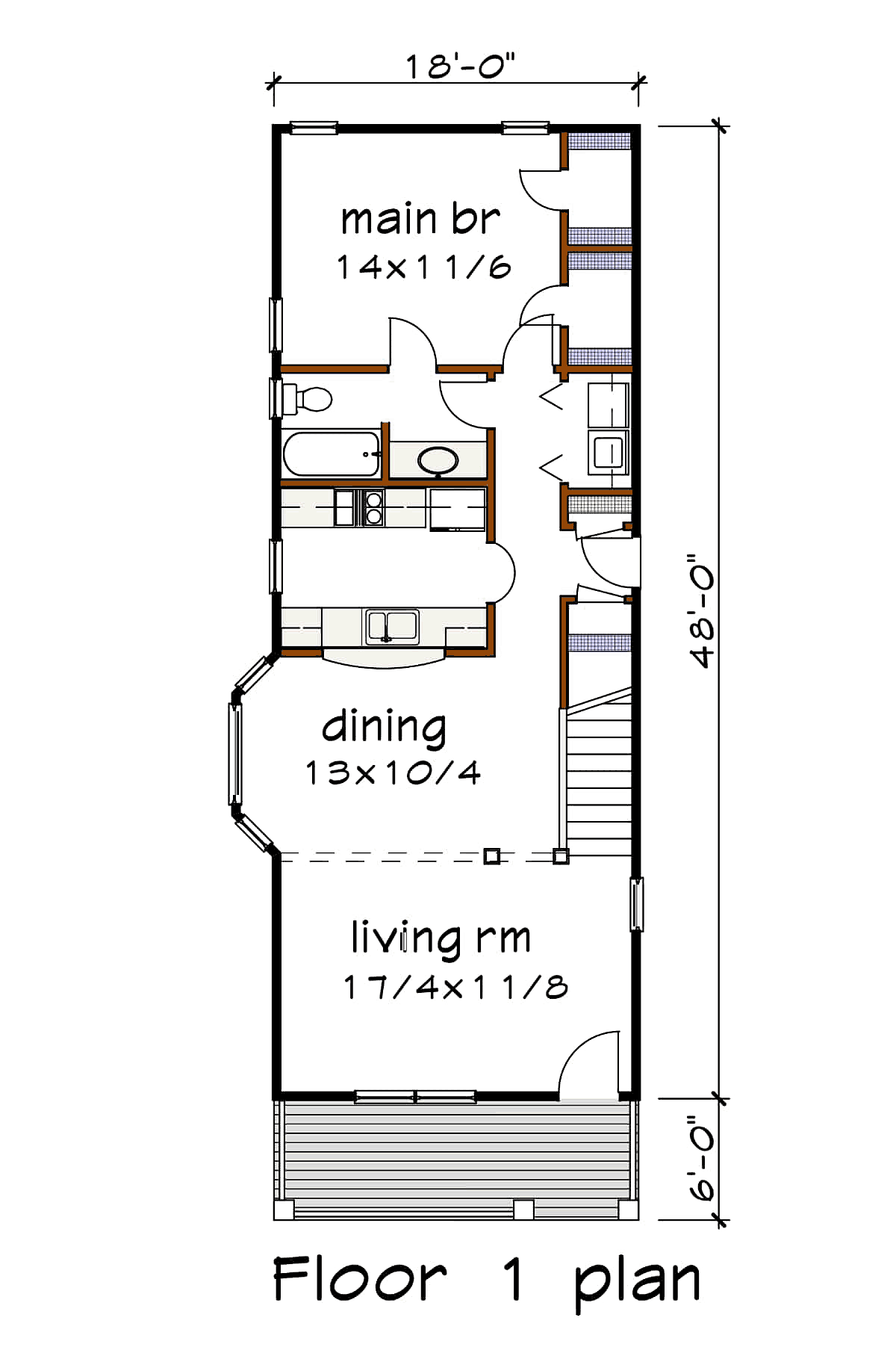 Cottage Level One of Plan 75547