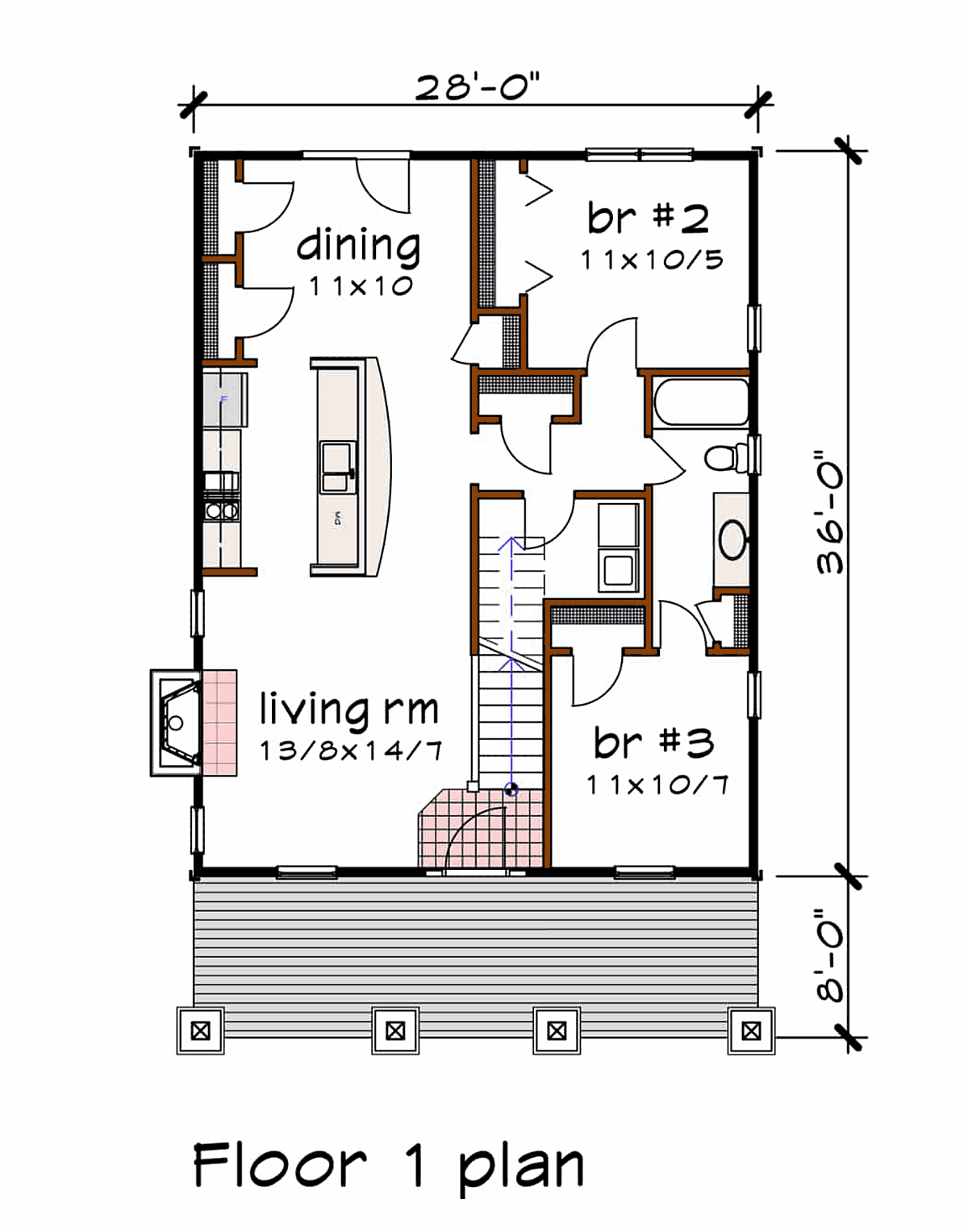 Bungalow Cottage Level One of Plan 75548