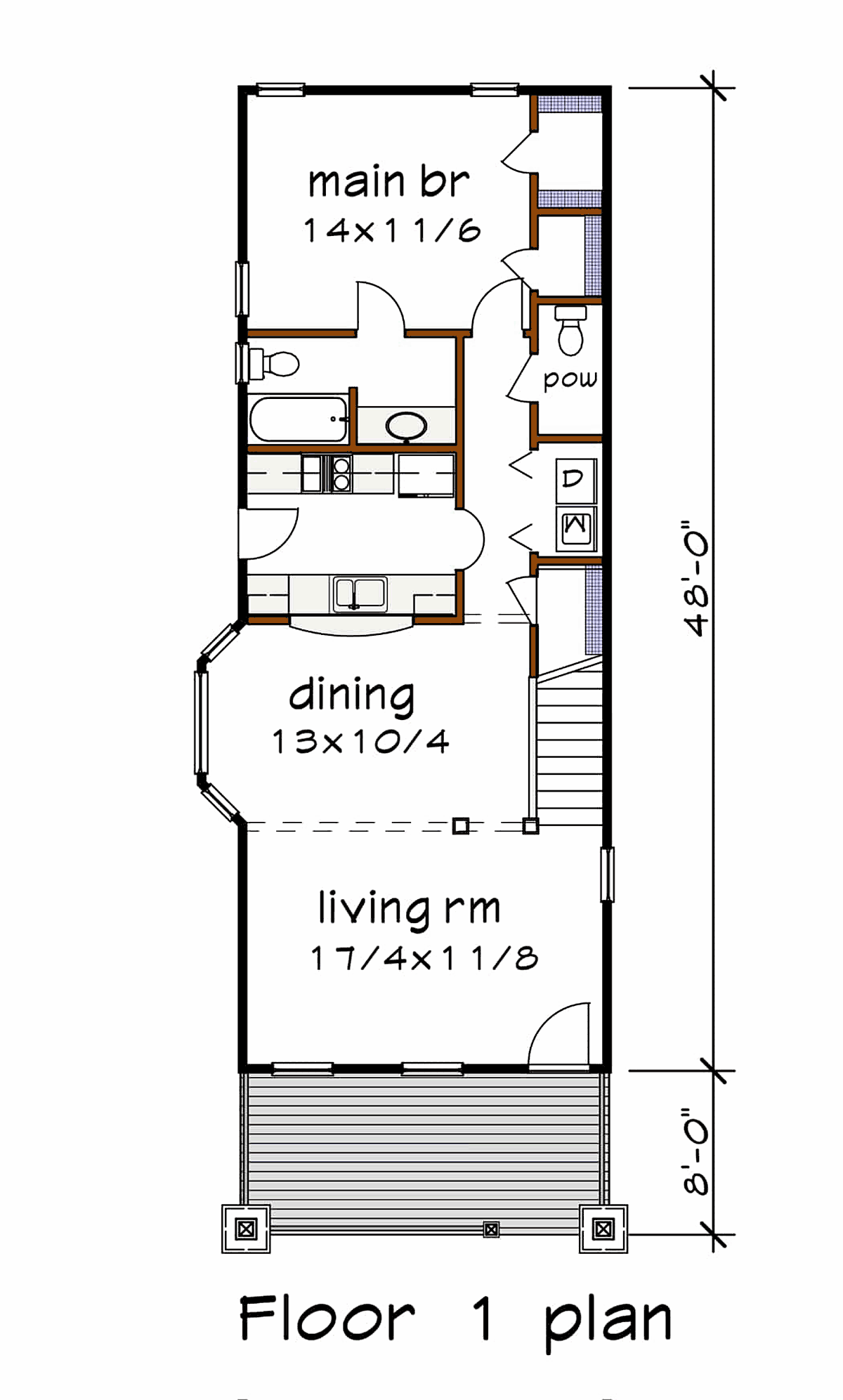 Cottage Level One of Plan 75549