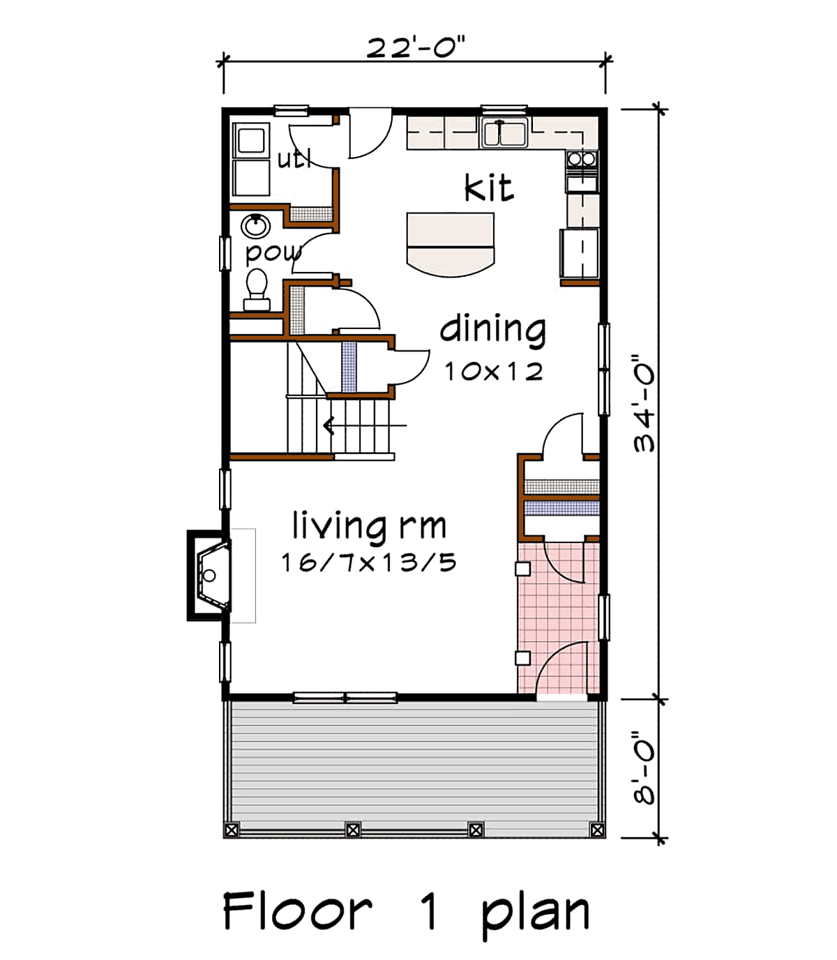 Colonial Southern Level One of Plan 75552