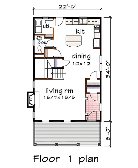 House Plan 75553 First Level Plan