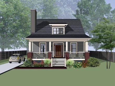 Bungalow Cottage Elevation of Plan 75556