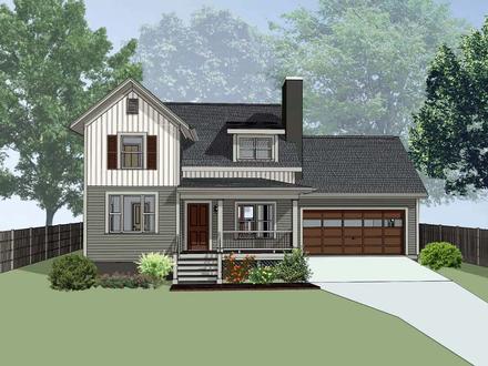 Bungalow Colonial Traditional Elevation of Plan 75559