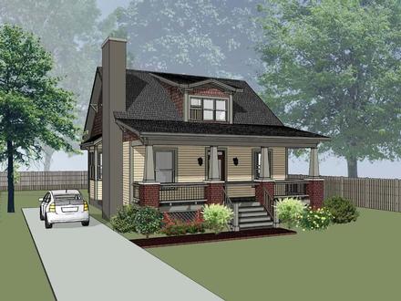 Bungalow Cottage Craftsman Elevation of Plan 75561