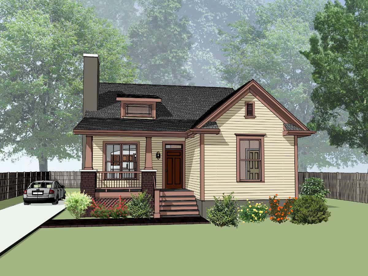 Plan 75573 | Cottage Style with 3 Bed, 2 Bath