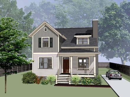 Bungalow Colonial Cottage Traditional Elevation of Plan 75574