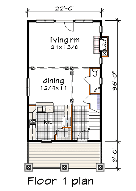 House Plan 75577 First Level Plan