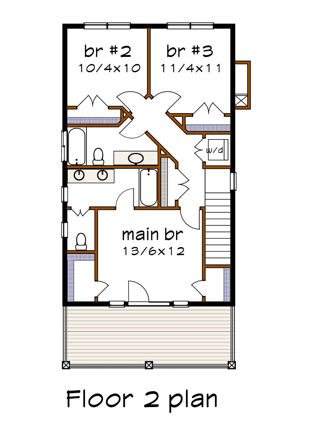 Country Craftsman Southern Level Two of Plan 75577