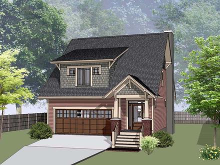 Cottage Country Narrow Lot Elevation of Plan 75582