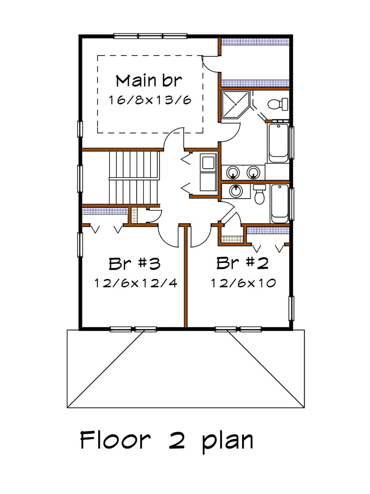 Country Craftsman Southern Level Two of Plan 75586