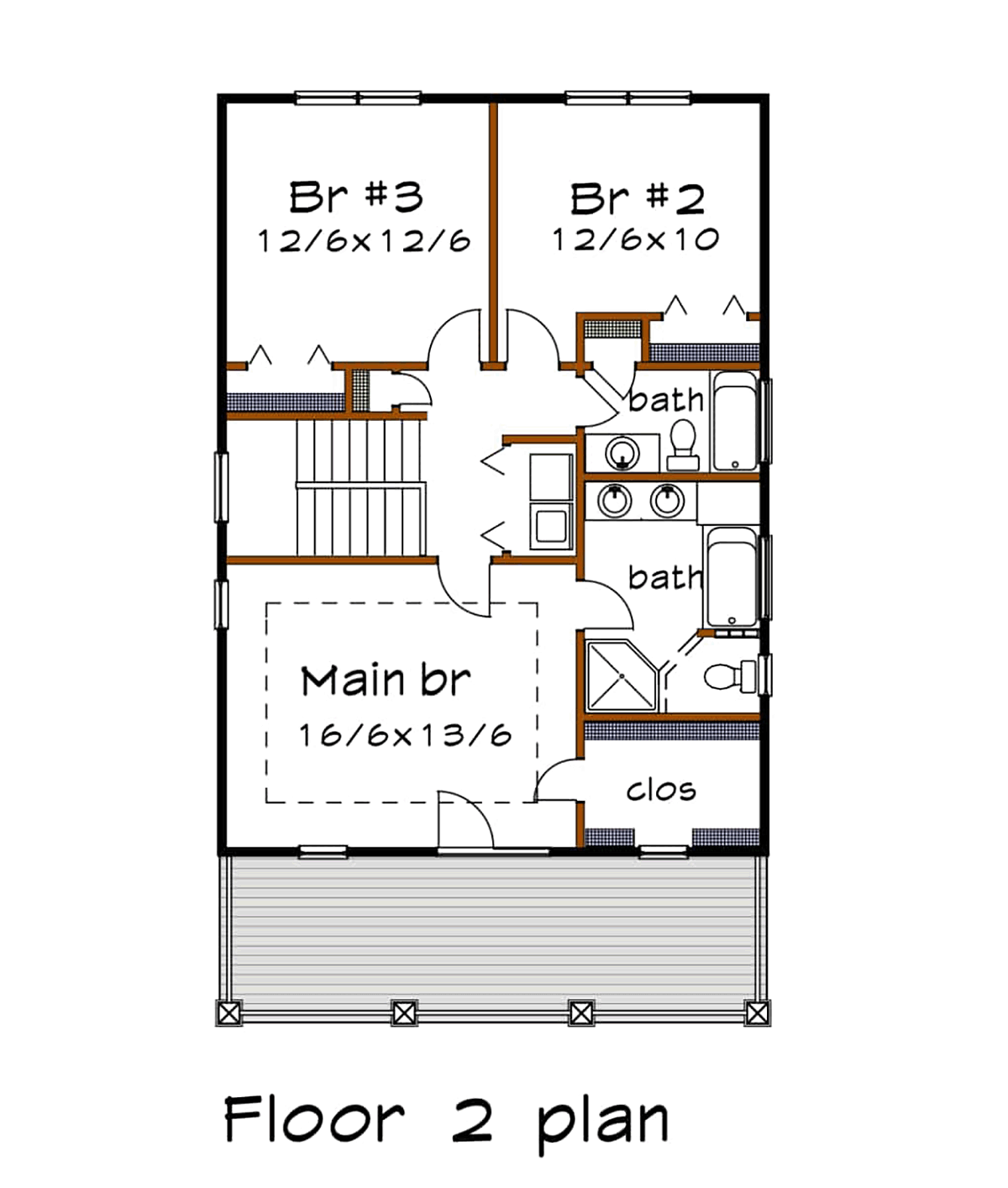 House Plan 75587 Level Two