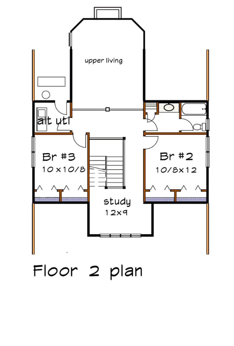 Bungalow Cottage Craftsman Level Two of Plan 75591