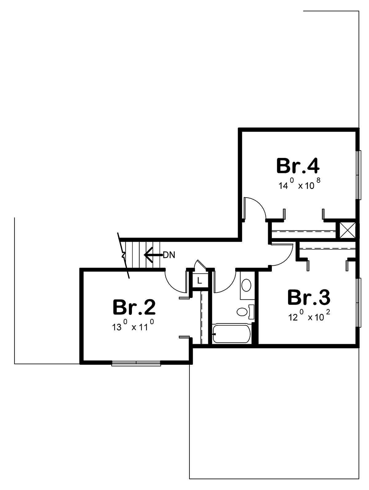 Craftsman Traditional Level Two of Plan 75701