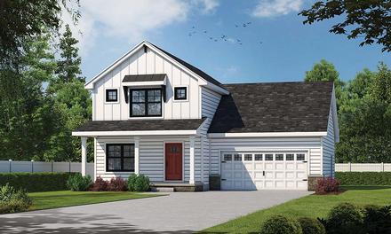 Country Farmhouse Traditional Elevation of Plan 75702
