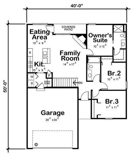 House Plan 75706 First Level Plan