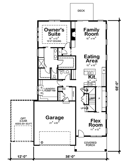 House Plan 75712 First Level Plan