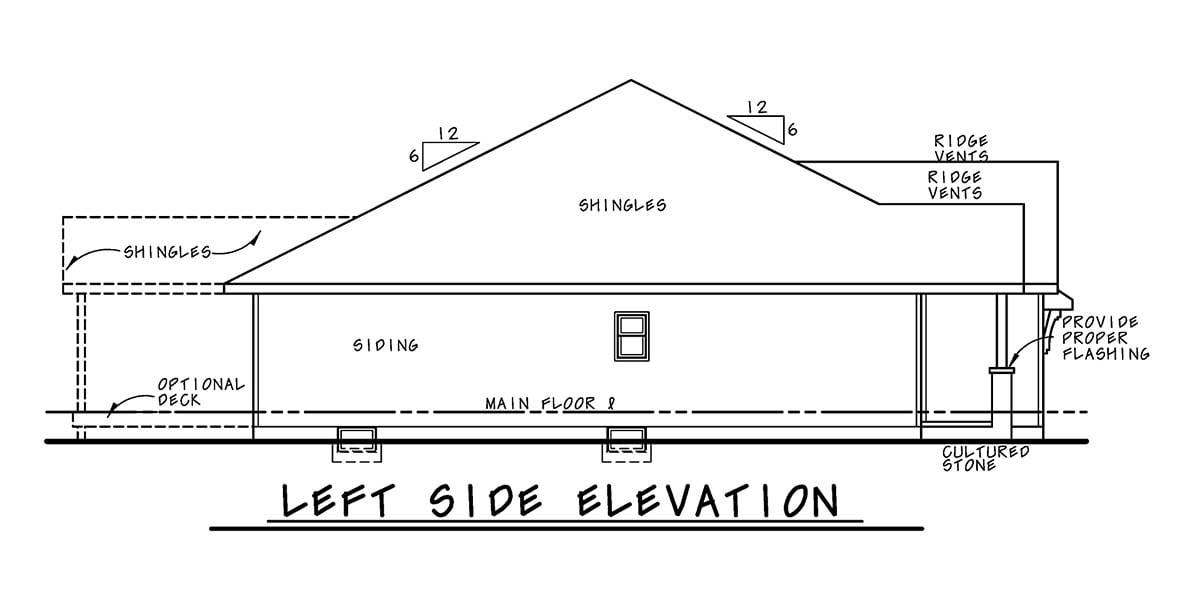 Farmhouse Plan with 1936 Sq. Ft., 3 Bedrooms, 3 Bathrooms, 3 Car Garage Picture 3