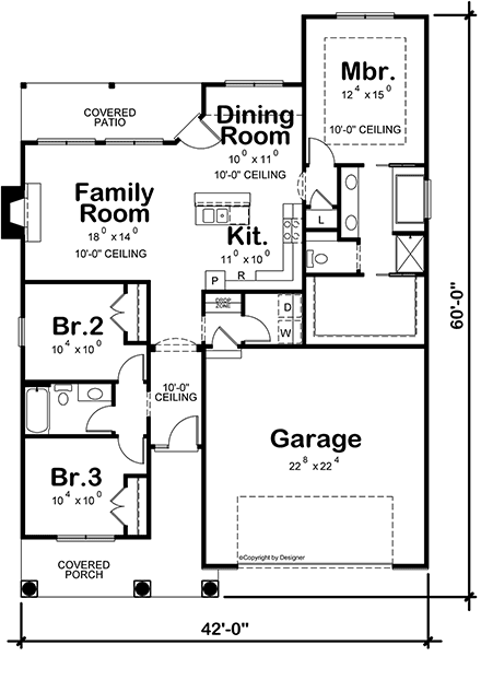 House Plan 75727 First Level Plan