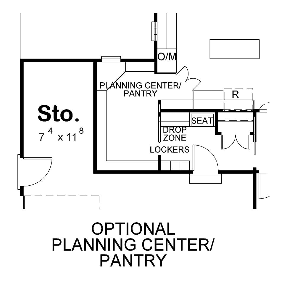 Craftsman, French Country Plan with 4084 Sq. Ft., 4 Bedrooms, 4 Bathrooms, 3 Car Garage Picture 4