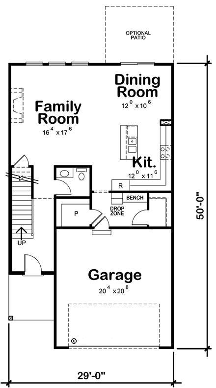 House Plan 75739 First Level Plan