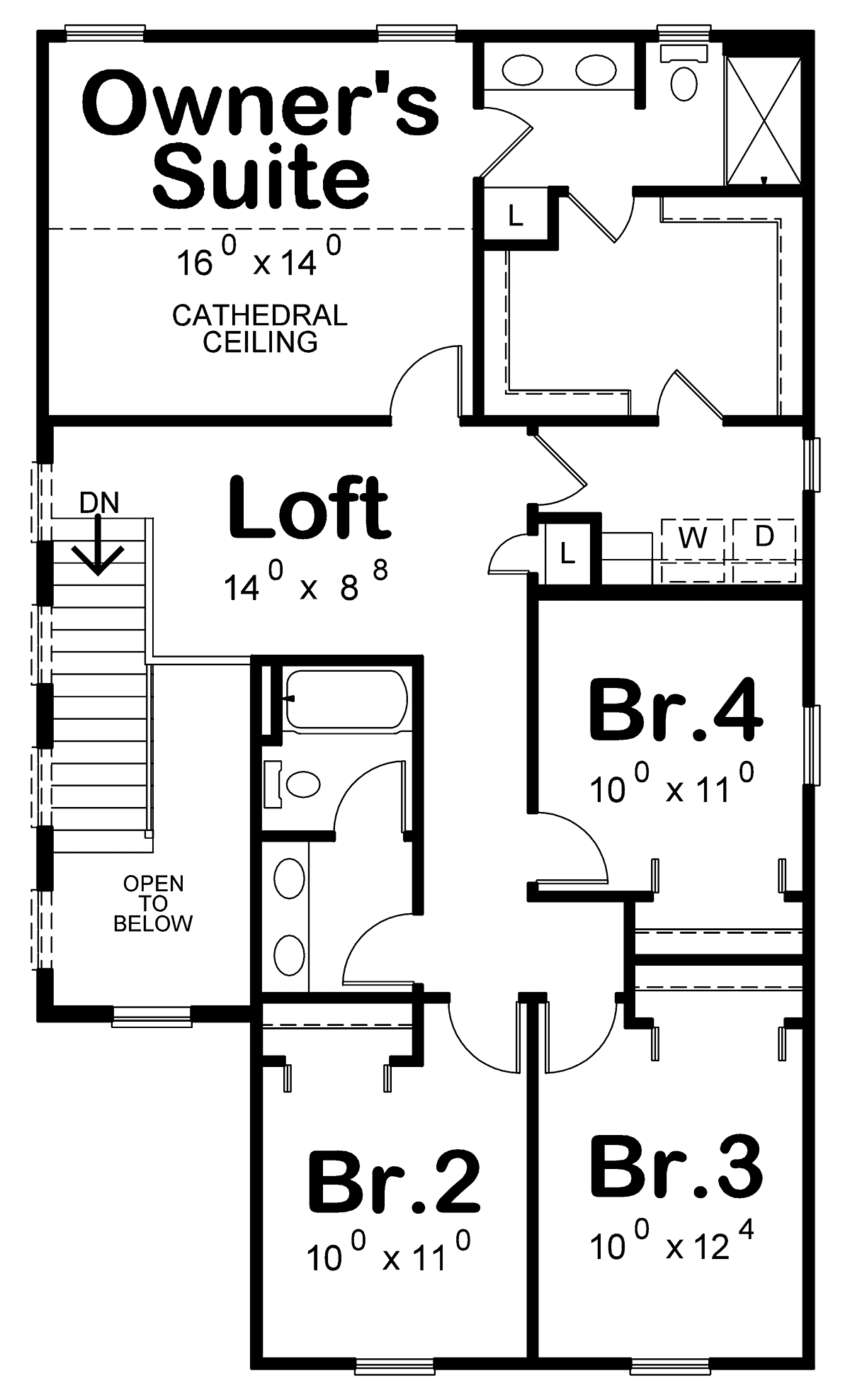 Farmhouse Level Two of Plan 75739