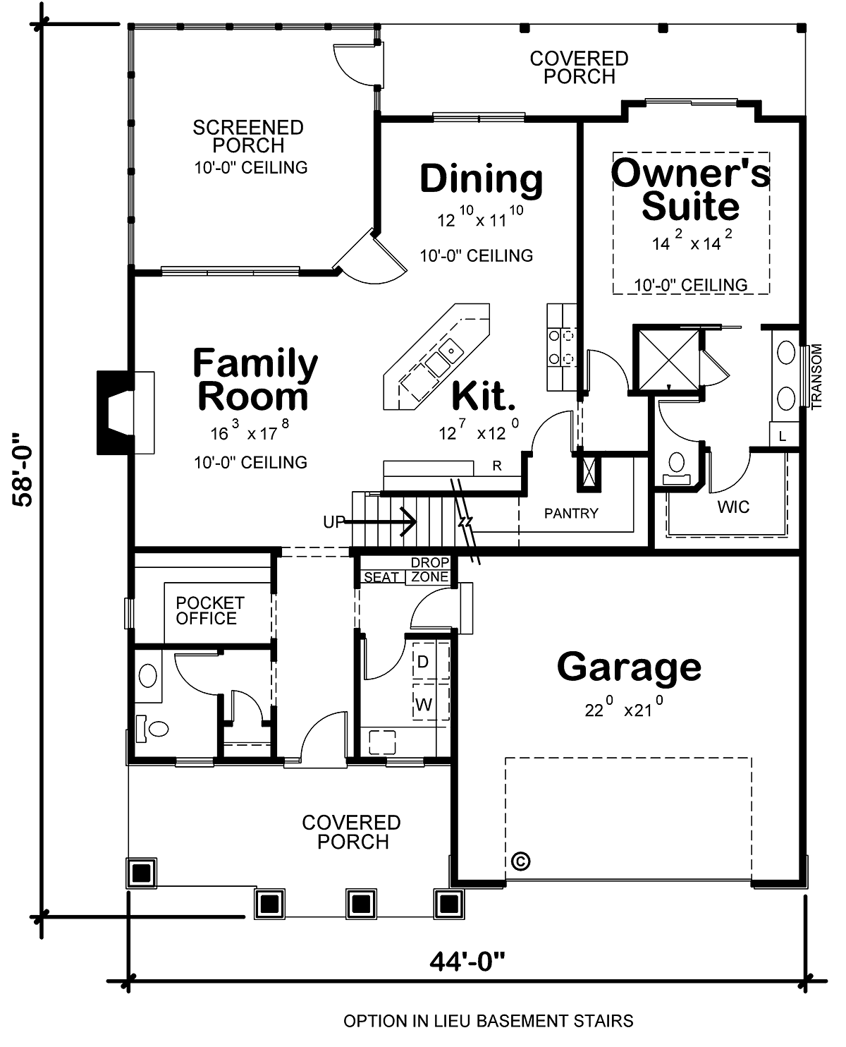 Bungalow Cottage Country Craftsman Alternate Level One of Plan 75742