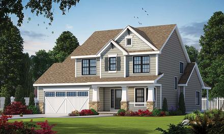 Bungalow Cottage Country Craftsman Elevation of Plan 75743